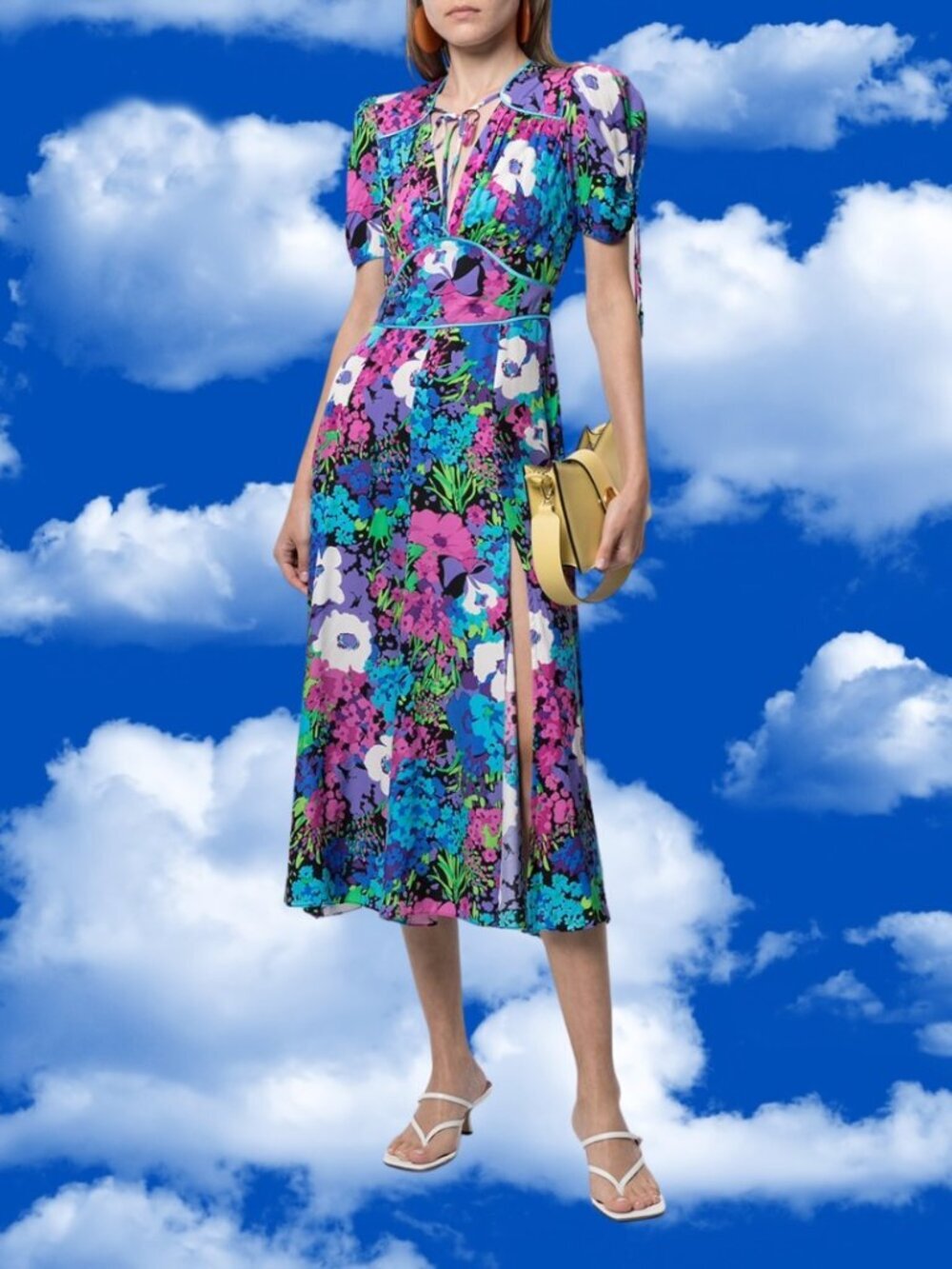 alice McCALL Glacier Midnight Radio MIDI Dress US 2 MSRP $425